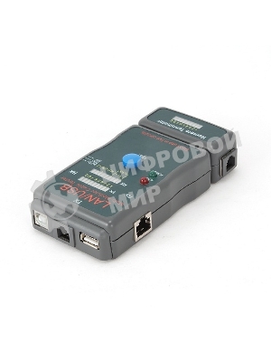 Тестер LAN Cablexpert NCT-2, 100/1000 Base-TX, для UTP, STP, RJ-11, USB-кабеля