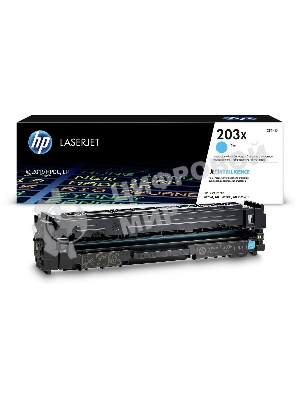 Картридж лазерный HP CF541X (HP 203X) голубой для HP LaserJet M254/M280/M281 2500 страниц.