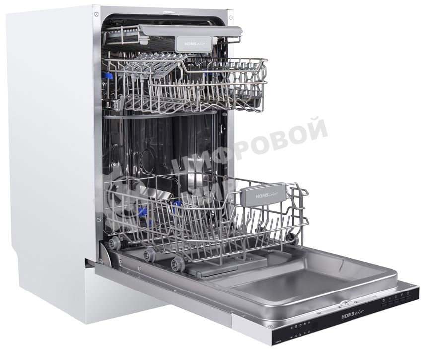 Встраиваемая посудомоечная машина HOMSair DW47M, черный, 44.5 см, 10 компл., 47 дБ, класс A++
