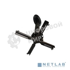 Крепеж Wize Pro PR18A черный потолочный комплект Wize PR18A состоящий из крепления+штанги 30-46 см +площадки к потолку для проектора, наклон +/- 25°, поворот +/- 6°, вращение 360°, до 23 кг