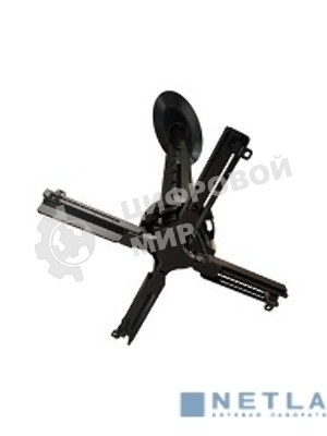 Крепеж Wize Pro PR18A черный потолочный комплект Wize PR18A состоящий из крепления+штанги 30-46 см +площадки к потолку для проектора, наклон +/- 25°, поворот +/- 6°, вращение 360°, до 23 кг