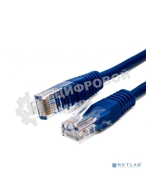 Кабель патч-корд, Filum FL-U5-C-2M-BL U/UTP 5e cat. 2м, 26AWG(7x0.16 мм), чистая медь, PVC, синий