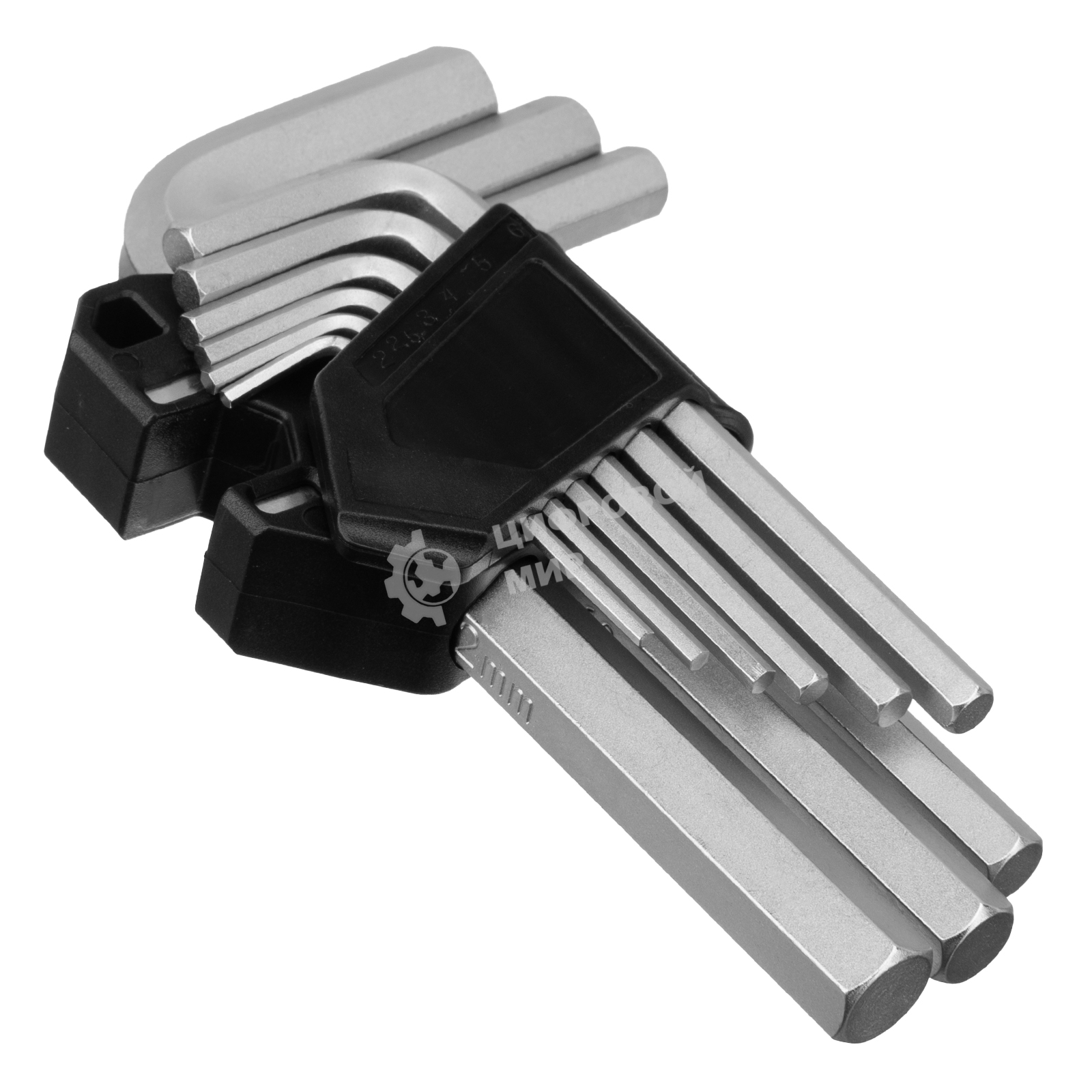 Набор ключей имбусовых Сибртех HEX, 2-12 мм, CrV, 9 шт.