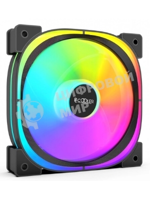 Вентилятор для корпуса PCCooler EF120 ARGb черный, 120 мм, 1500 об/мин, 25.7 дБ, 4 pin