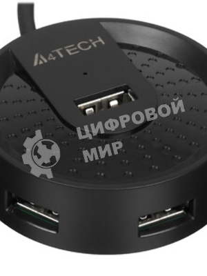 Разветвитель USB 2.0 A4Tech HUB-20 4порт. черный