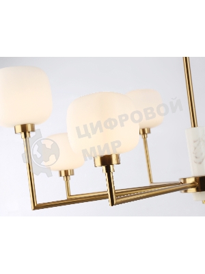 Люстра Ambrella light LH53017/8 BS/FR латунь/белый матовый G9*8 max 40W D830*680