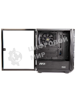 Компьютерный корпус Hiper DCB черный без БП ATX 1x120mm 1x140mm 1xUSB2.0 1xUSB3.0 audio bott PSU