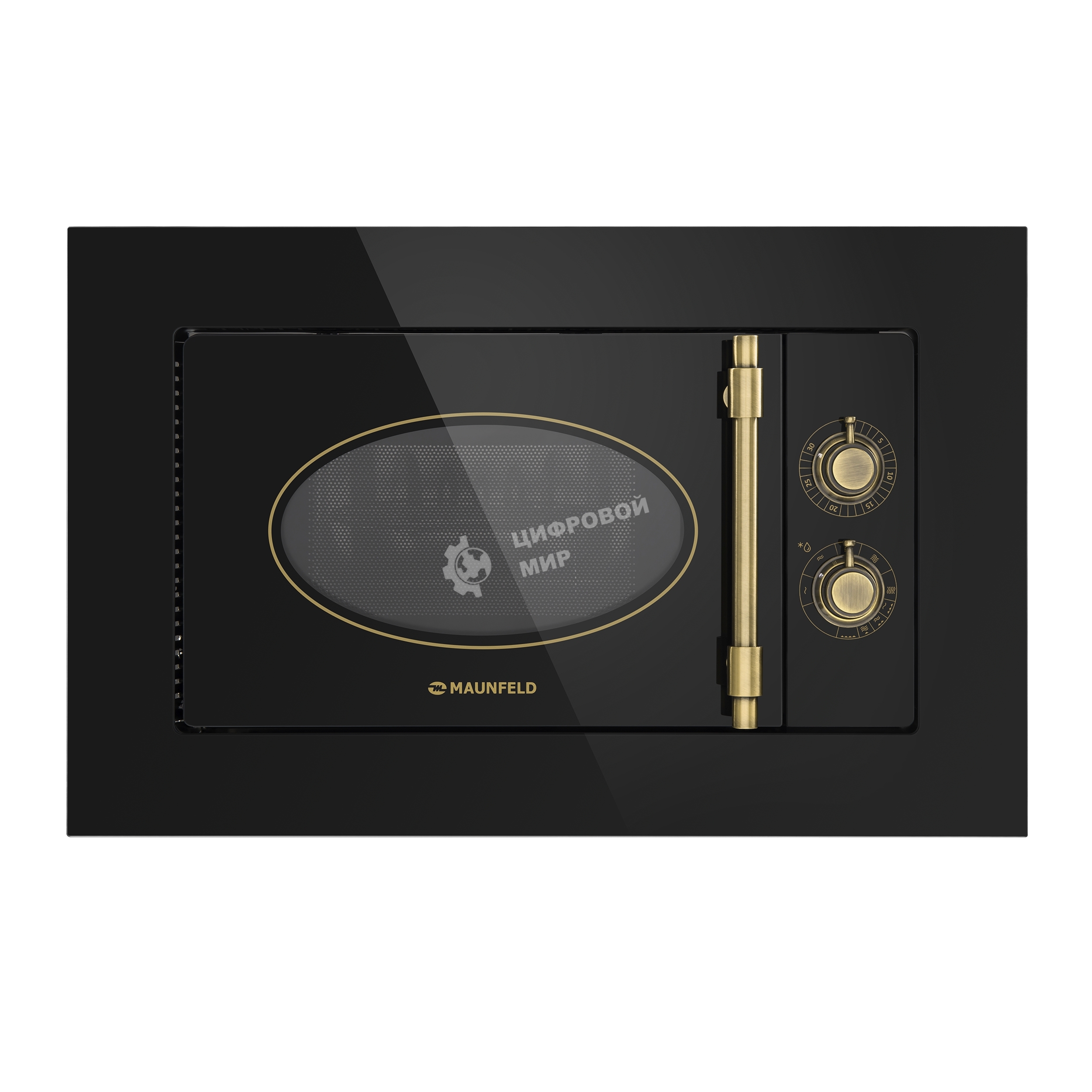 Микроволновая печь встраиваемая Maunfeld JBMO.20.5GRBG черный, 20 л, 700 Вт, переключатели - поворотный механизм