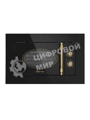 Микроволновая печь встраиваемая Maunfeld JBMO.20.5GRBG черный, 20 л, 700 Вт, переключатели - поворотный механизм