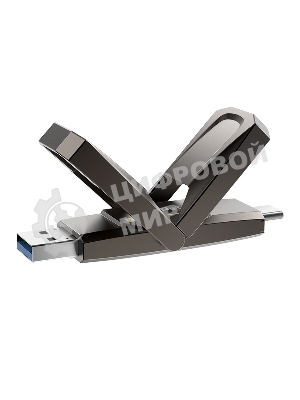 Флешка USB Netac US5 (NT03US5C-128G-32TA), 128Gb, USB 3.2/TypeC, 550/500, черный