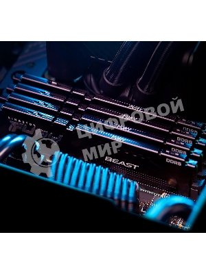 Оперативная память Kingston Fury Beast, DDR5, 32Gb (2x16Gb), 6400MHz, CL32, DIMM, с радиатором, черный