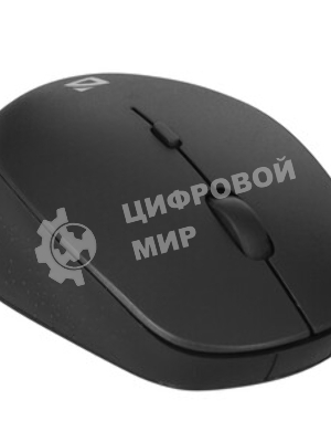 Мышь беспроводная Defender Auris MB-027 черный, 1600 dpi, радиоканал, USB, кнопки - 4