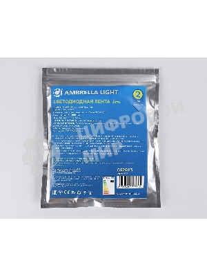 Светодиодная лента Ambrella light GS2603 COB 320Led/ 10W m/ 12V IP20 6500K/ 5000*8*1.54mm (2 конт.)