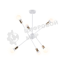 Светильник Ambrella light TR80432/6 WH/GD белый/золото E27/6 max 60W D950*730