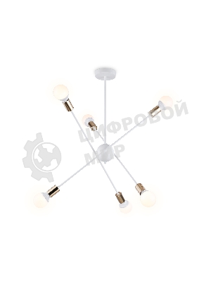Светильник Ambrella light TR80432/6 WH/GD белый/золото E27/6 max 60W D950*730