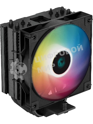 Кулер для процессора DEEPCOOL AG400 BK ARGb черный, 120 мм, алюминий/медь, 2000 об/мин, 31.6 дБ, 4 pin, 220 Вт, 150 мм