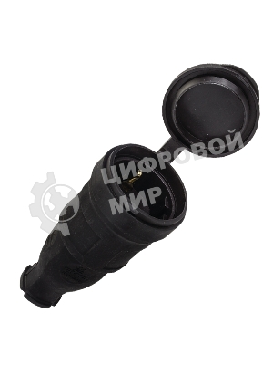 Розетка переносная 16А 230В 2P+PE с защ. крышкой IP44 каучук EKF RPS-012-16-230-44
