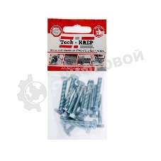 Болт М6х40 с шестигранной головкой цинк. DIN 933 (уп. 16 шт) класс прочности 8.8. пакет Tech-Krep 102961