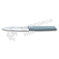 Нож кухонный Victorinox Swiss Modern (6.9006.10W21) стальной разделочный лезв.100мм серрейт. заточка серый