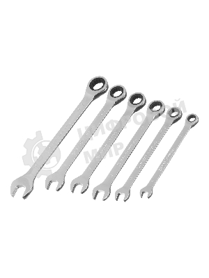 Набор ключей Matrix комбинированных, трещеточных 6 шт