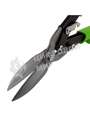 Ножницы по металлу Сибртех, удлиненные, 285 мм, пряморежущие, 2-комп.обрезиненные рук-ки