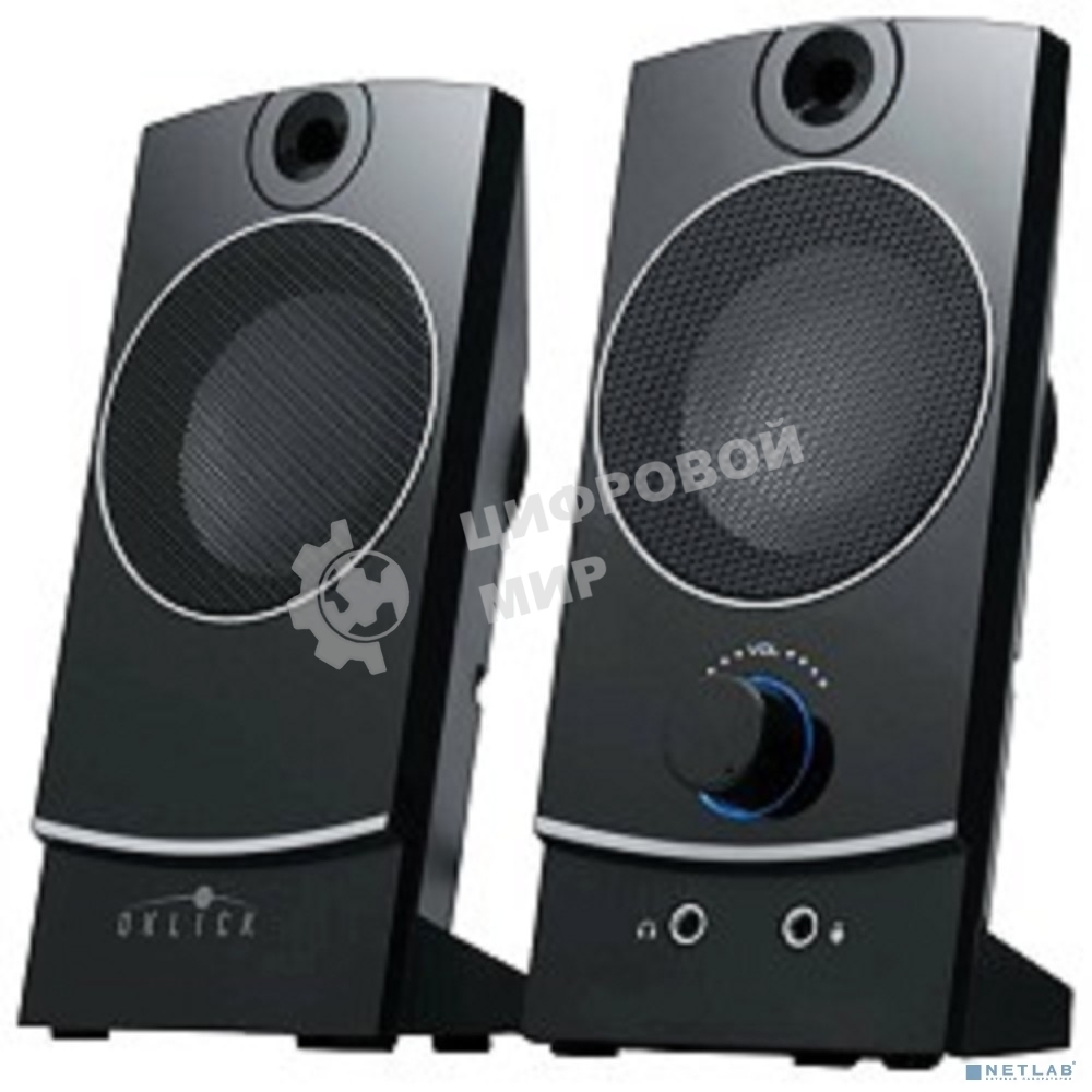 Акустическая система Oklick OK-118 2.0 черный 4Вт