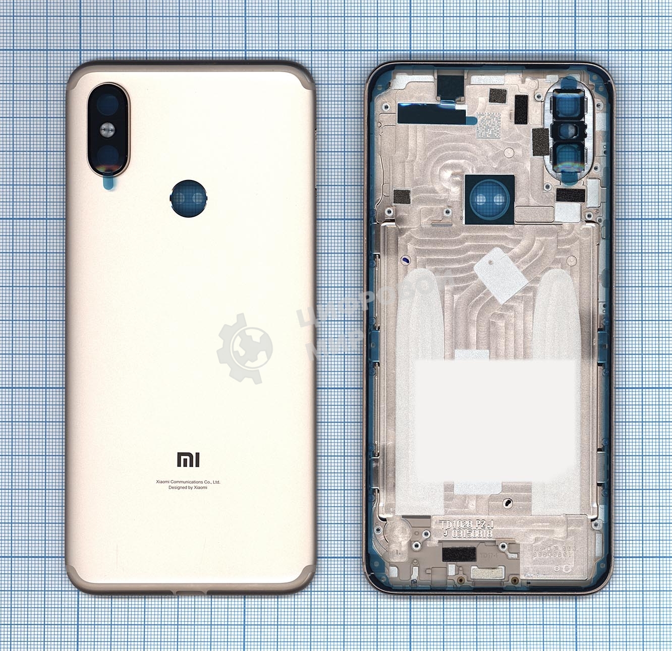 Задняя крышка для Xiaomi Mi 6X Mi A2 золотой