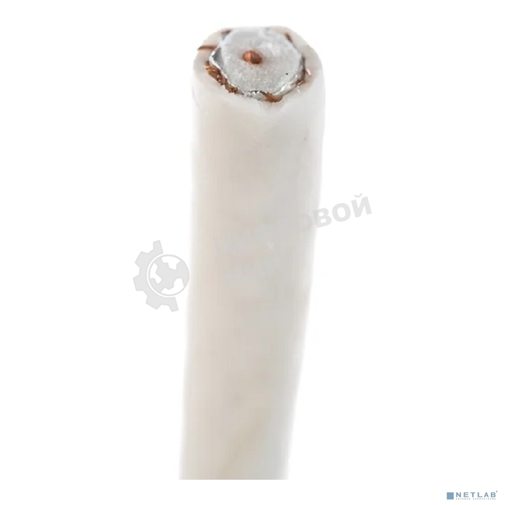 Кабель коаксиальный PROconnect RG-6U+Cu, 75 Ом, Cu/Al/Cu, 48%, бухта 100 м, белый