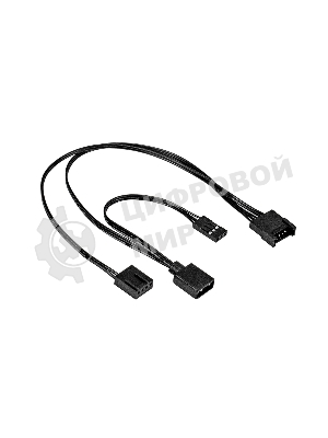 Кабель-адаптер ExeGate EX-CC-F6pARGb-3pARGD+4p для подключения вентиляторов с подсветкой ARGb 6pin к матплатам с ARGb подсветкой (6pin ARGb/5V 3pin ARGb + 4pin)