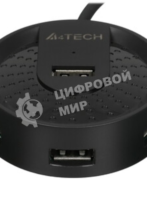 Разветвитель USB 2.0 A4Tech HUB-20 4порт. черный