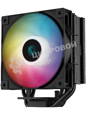 Кулер для процессора DEEPCOOL AG400 BK ARGb черный, 120 мм, алюминий/медь, 2000 об/мин, 31.6 дБ, 4 pin, 220 Вт, 150 мм