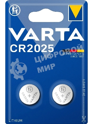 Батарея Varta Electronics BL2 CR2025 (2шт) блистер