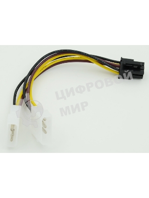 Кабель питания Molex/PCI-E 6pin 0.15м