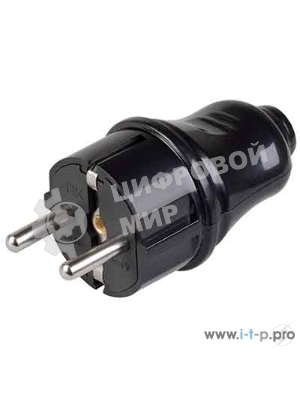 Розетка IEK ERP10-16-01-K02 РПп10-02-Ст разборная прямая с з/к 16А черная