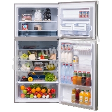 Холодильник Sharp SJ-XG60PMSL серебристый двухкамерный 422/178 л морозилка сверху, No Frost