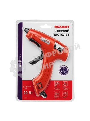 Клеевой пистолет Rexant, 20 Вт, Ø7 мм, 