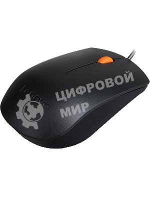 Мышь проводная Lenovo 300 черный, 1600 dpi, USB, кнопки - 3