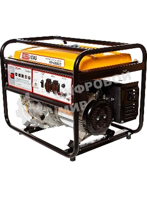 Генератор бензиновый RedVerg RD-G5500. 13,0л.с; 389куб.см; GM188F; запуск- ручной; бак- 25л,5,0кВт, макс.- 5,5кВт; 220В;