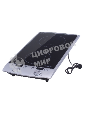 Плита настольная электрическая Hyundai HYC-0103 серебристый/черный стеклокерамика (настольная)