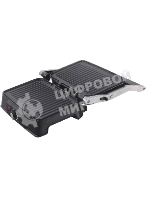 Гриль-пресс электрический Endever Grillmaster 220, серебристый/черный