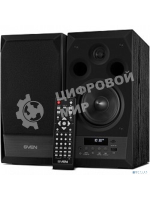 Акустическая система 2.0 SVEN MC-10, чёрный, мощность 2x25Вт (RMS), FM-тюнер, USB/microSD, дисплей, пульт ДУ, Bluetooth SVEN MC-10, чёрный, акустическая система 2.0, мощность 2x25Вт (RMS), FM-тюнер, USB/microSD, дисплей, пульт ДУ, Bluetooth