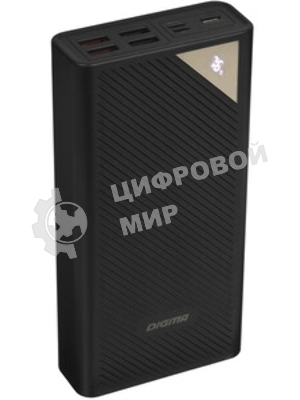 Портативный аккумулятор Digma DGP-30000-4U Li-Pol 30000mAh 3A черный 2xUSB