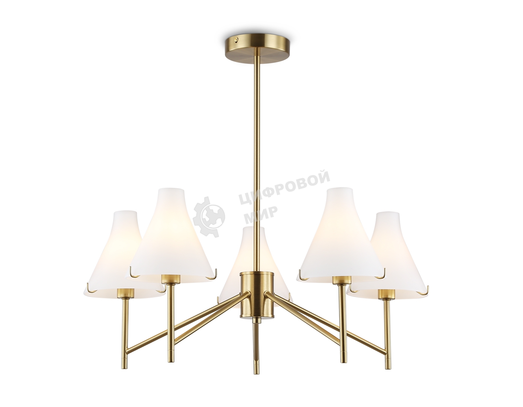Люстра Ambrella light LH57133/5 BS/FR латунь/белый матовый E14/5 max 40W D650*590