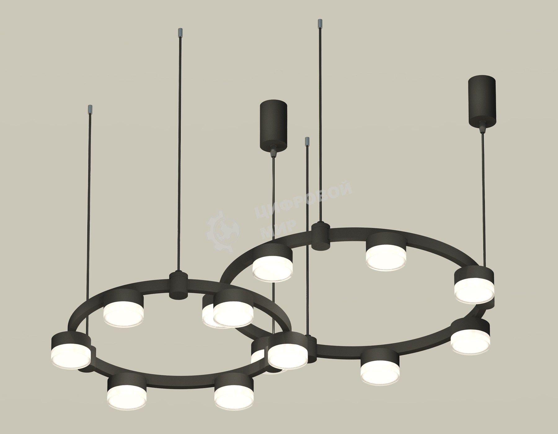 Светильник Ambrella light XR92091006/13 SBK/FR/CL черный песок/белый матовый/прозрачный GX53 (A9209, C9238, C9232, N8399)