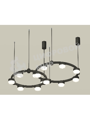 Светильник Ambrella light XR92091006/13 SBK/FR/CL черный песок/белый матовый/прозрачный GX53 (A9209, C9238, C9232, N8399)