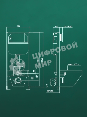 Комплект BAU 6 в 1: рамная инсталляция BAU NEO 45 для подвесного унитаза, унитаз подвесной безободковый торнадо обратного потока Bau Dream 52х36 Hurricane-2, быстросъемное тонкое сиденье дюропласт микролифт, клавиша смыва BAU Pulse, белая/вставка хром