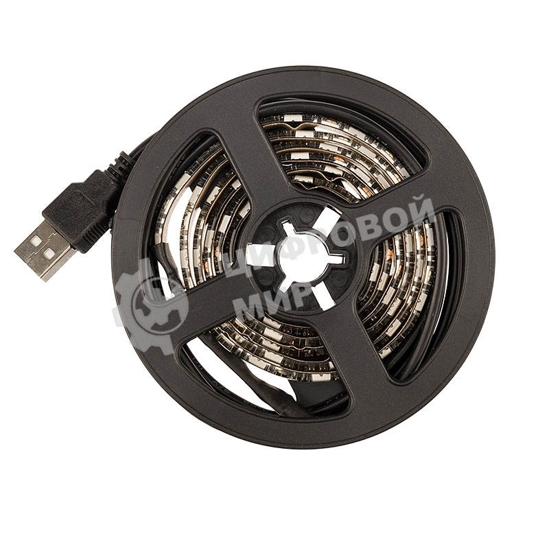 Лента светодиодная с USB коннектором 5 В, 10 мм, IP65, SMD 5050, 60 LED/m, цвет свечения RGb