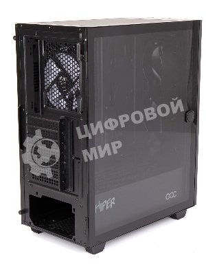 Компьютерный корпус Hiper DCB черный без БП ATX 1x120mm 1x140mm 1xUSB2.0 1xUSB3.0 audio bott PSU