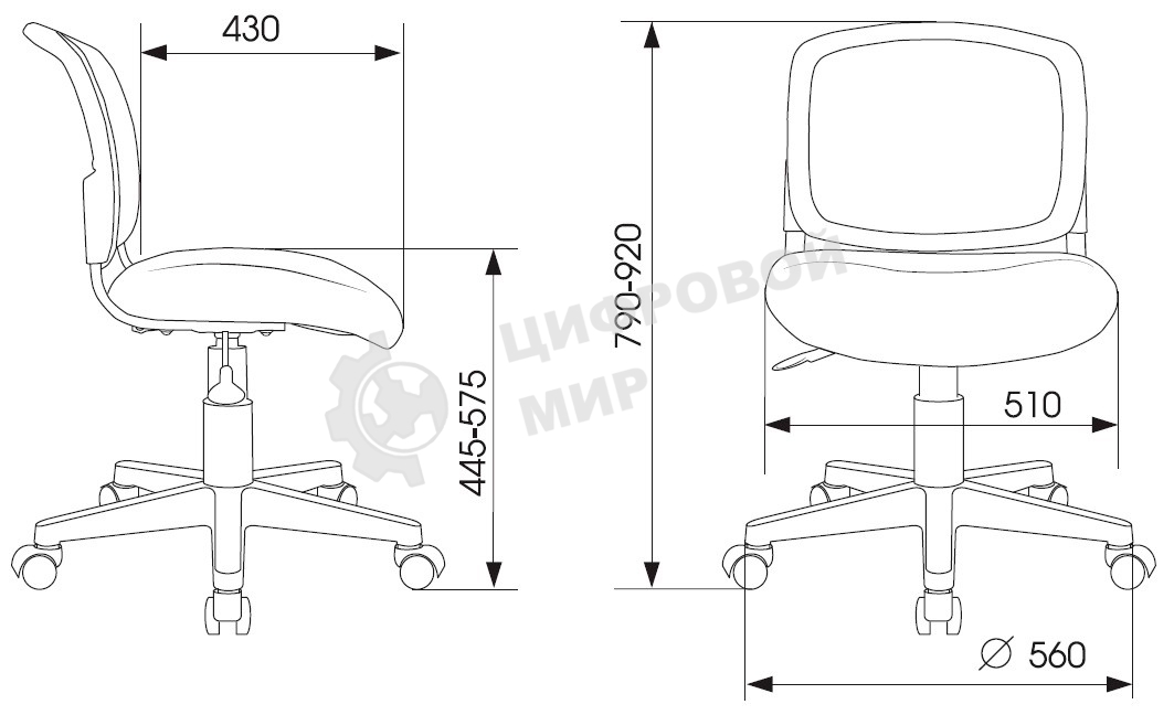 Кресло детское Бюрократ CH-W296NX белый TW-15 Neo Grey сиденье серый, сетка/ткань, крестов. пластик, пластик белый