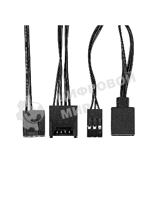 Кабель-адаптер ExeGate EX-CC-F6pARGb-3pARGD+4p для подключения вентиляторов с подсветкой ARGb 6pin к матплатам с ARGb подсветкой (6pin ARGb/5V 3pin ARGb + 4pin)